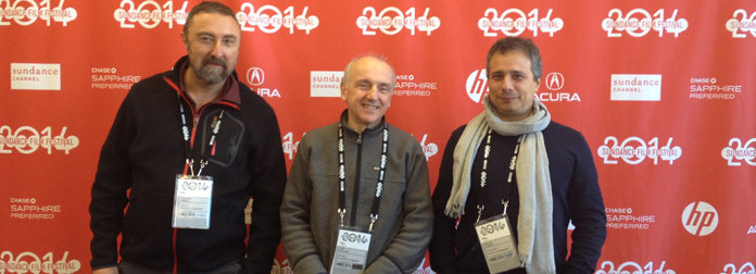 A. Cipriani, L. Ceccarelli, M. Argentieri at Sundance Film Festival